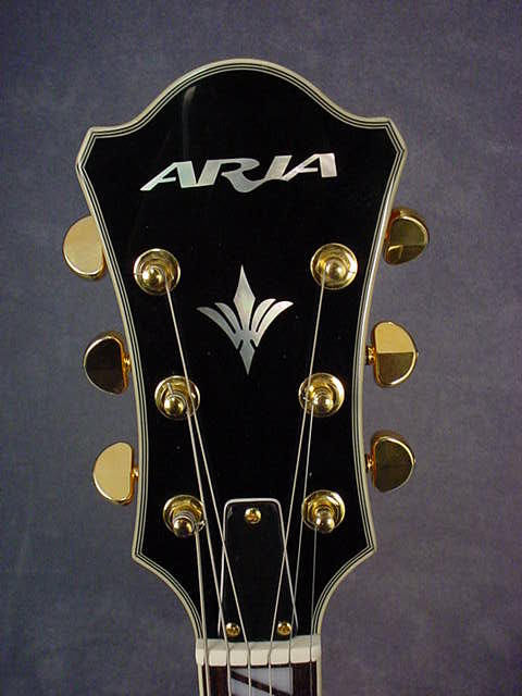 Aria guitar distributors - headstock
